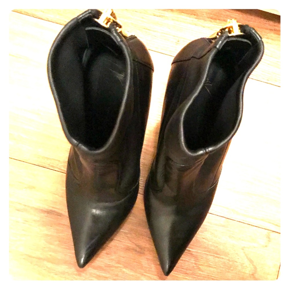 Giuseppe Zanotti Black Leather Booties